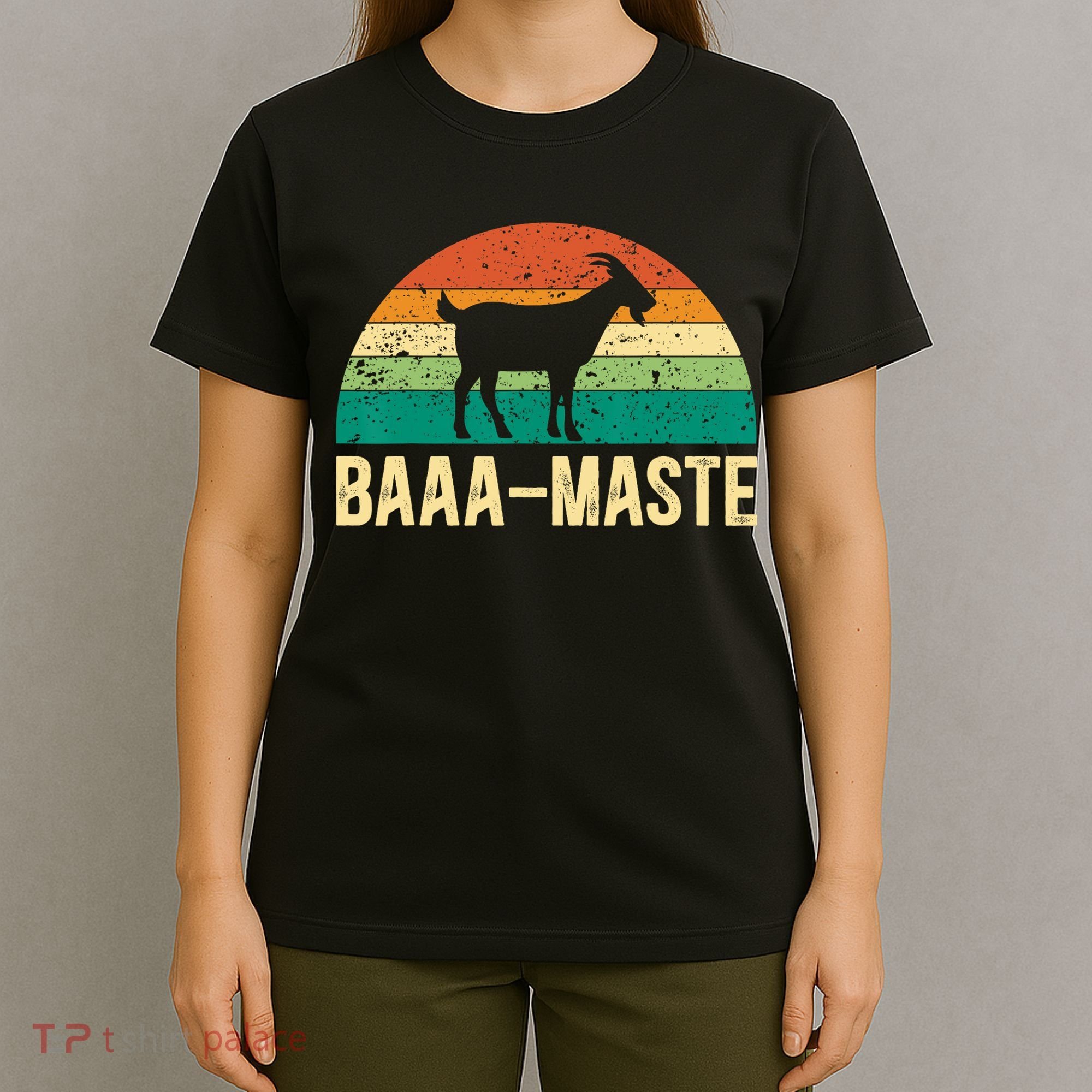 Baaa Maste Yoga Lover Spiritual Meditation Goat Lady T-Shirt