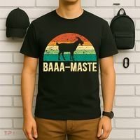 Baaa Maste Yoga Lover Spiritual Meditation Goat Lady T-Shirt thumb 6