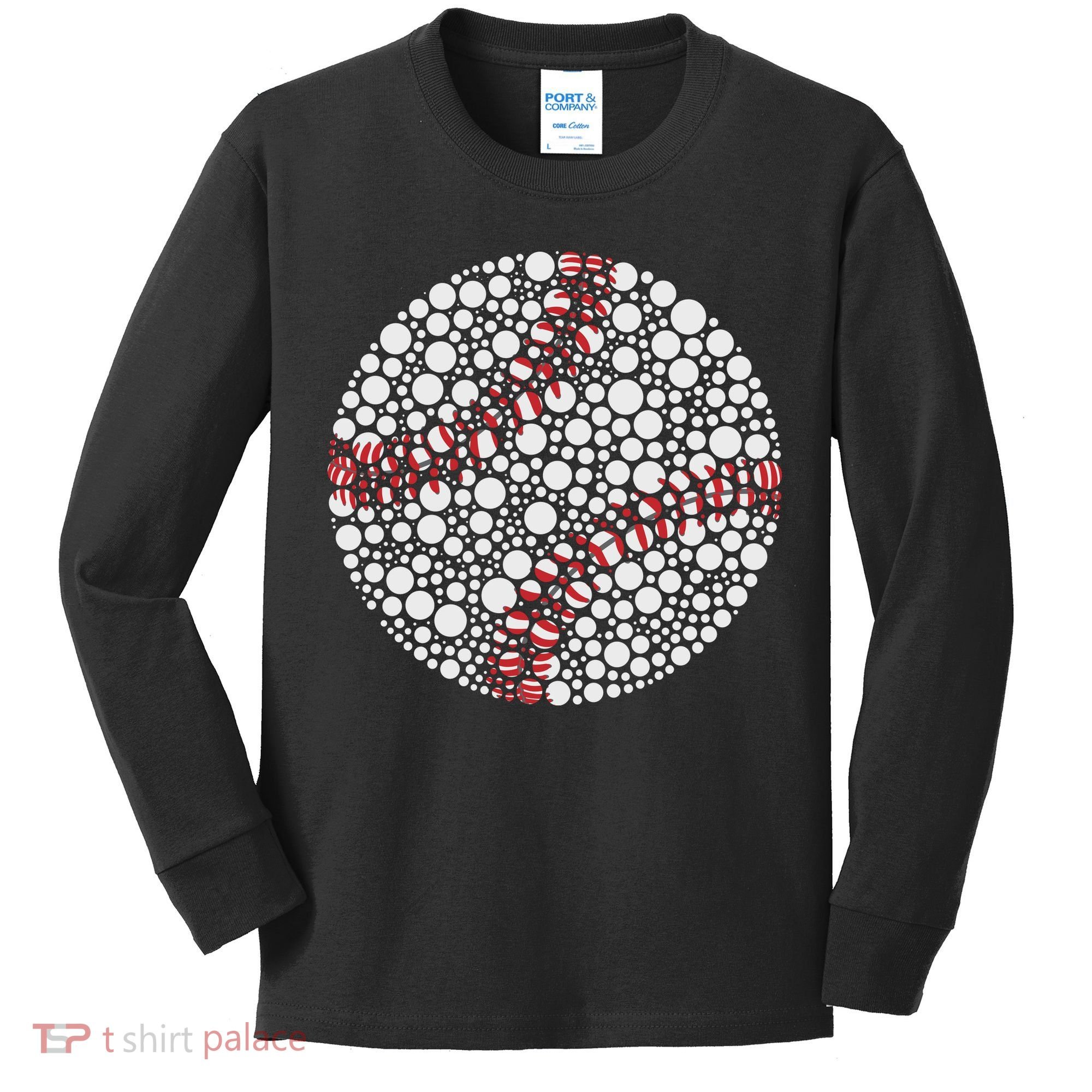 Baseball Make Your Mark International Dot Day Kids Long Sleeve Shirt