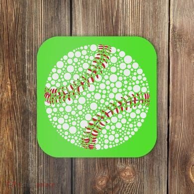Baseball Make Your Mark International Dot Day Coaster