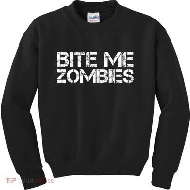 Bite Me Zombies Kids Sweatshirt