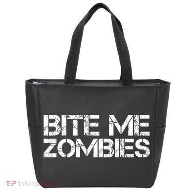 Bite Me Zombies Tote Bag