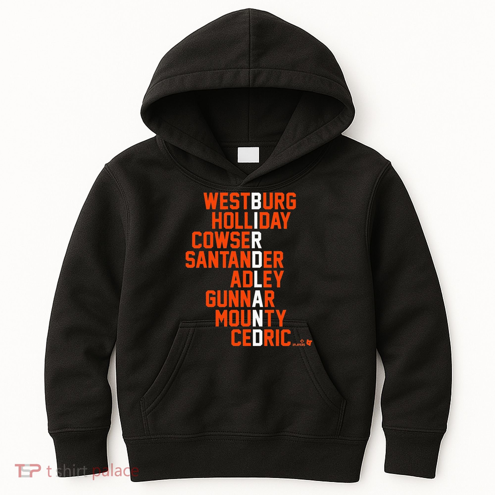 Birdland Names 2024 Baltimore Baseball Kids Hoodie