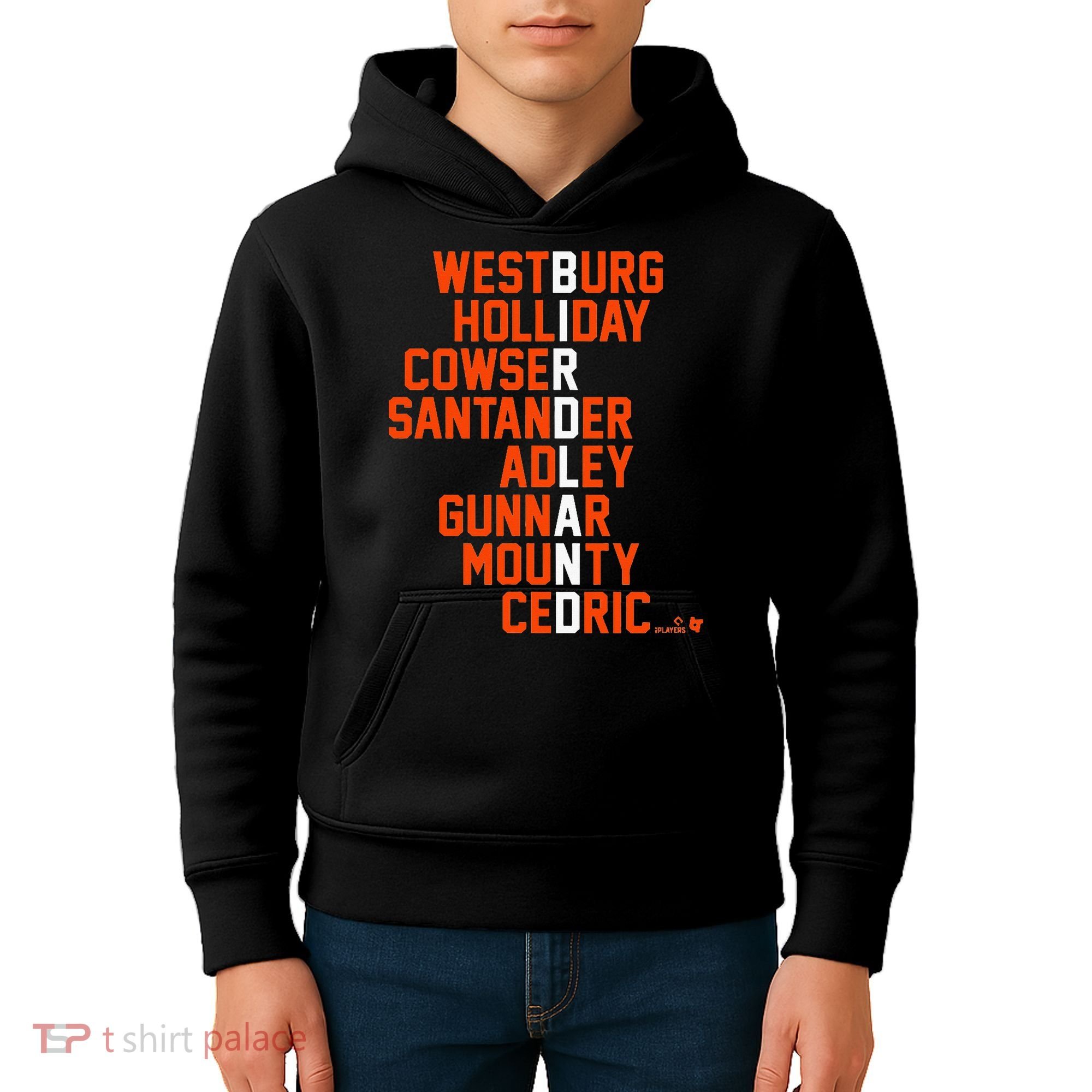 Birdland Names 2024 Baltimore Baseball Kids Hoodie