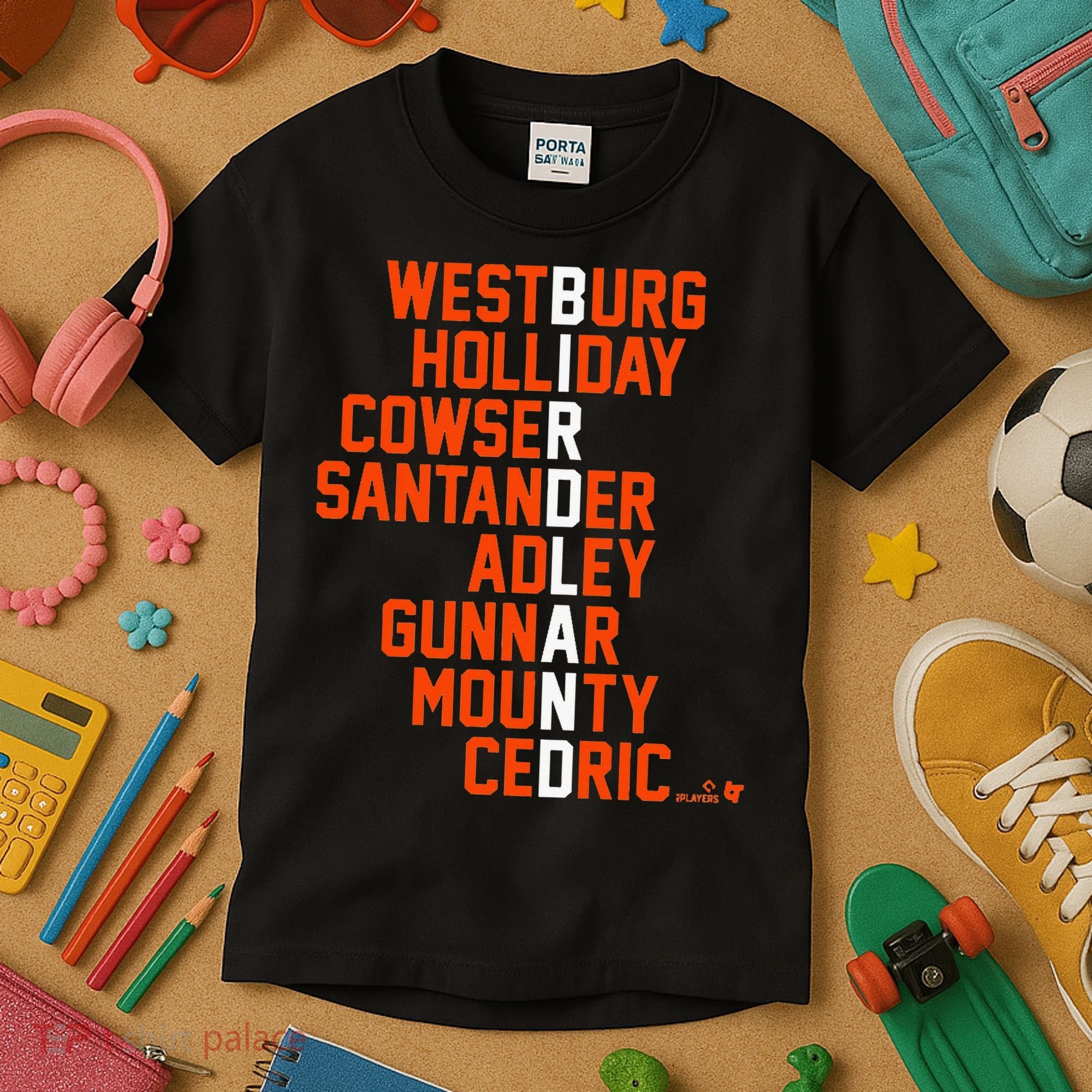 Birdland Names 2024 Baltimore Baseball Kids T-Shirt