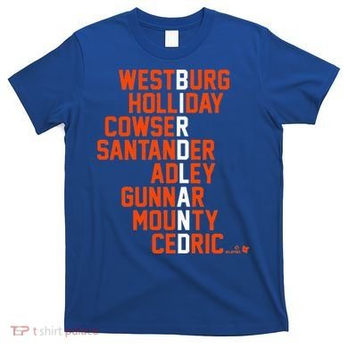 Birdland Names 2024 Baltimore Baseball T-Shirt