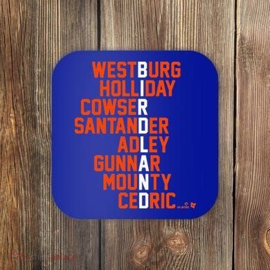 Birdland Names 2024 Baltimore Baseball Coaster