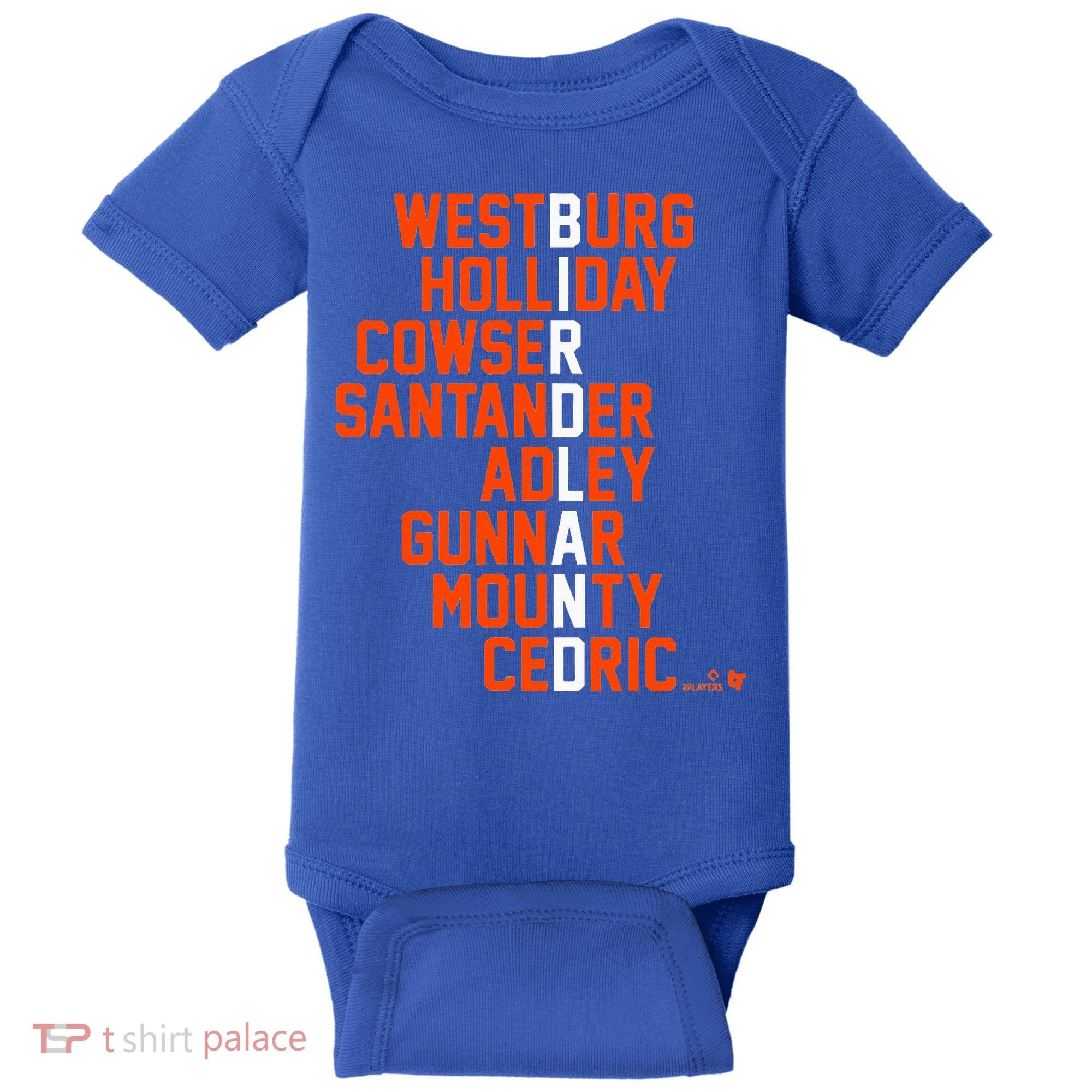 Birdland Names 2024 Baltimore Baseball Baby Bodysuit
