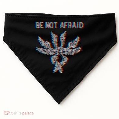 Be Not Afraid Biblically Accurate Angel Seraphim Glitch USA-Made Doggie Bandana
