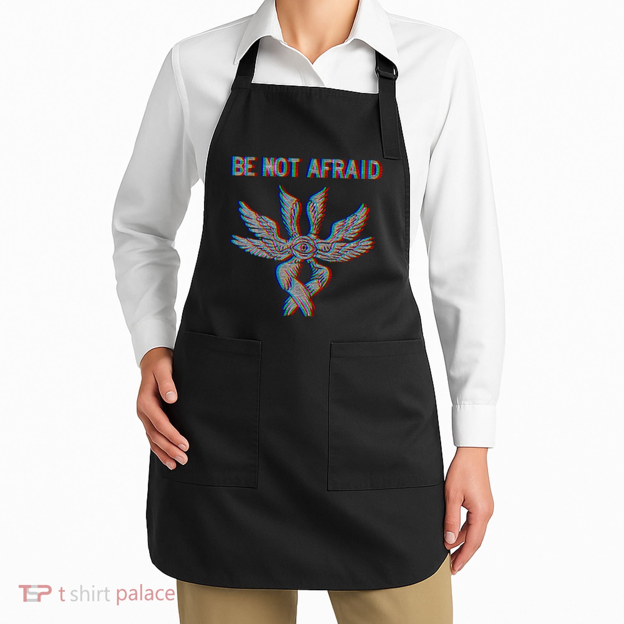 Be Not Afraid Biblically Accurate Angel Seraphim Glitch Apron