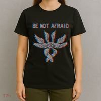 Be Not Afraid Biblically Accurate Angel Seraphim Glitch T-Shirt thumb 4