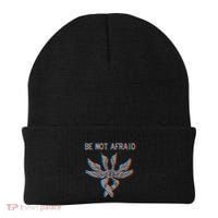 Be Not Afraid Biblically Accurate Angel Seraphim Glitch Beanie thumb 0