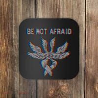Be Not Afraid Biblically Accurate Angel Seraphim Glitch Coaster thumb 0