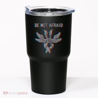Be Not Afraid Biblically Accurate Angel Seraphim Glitch Tumbler thumb 0