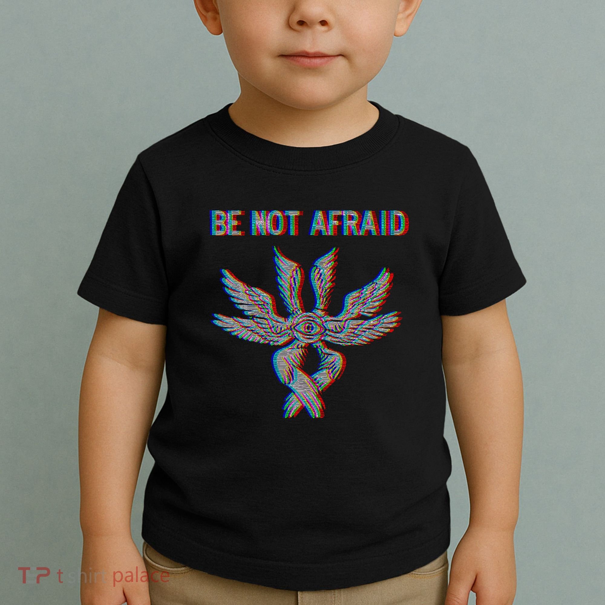 Be Not Afraid Biblically Accurate Angel Seraphim Glitch Toddler T-Shirt