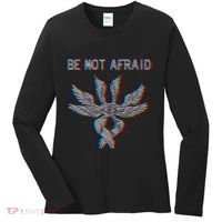 Be Not Afraid Biblically Accurate Angel Seraphim Glitch Women's Long Sleeve Shirt thumb 0