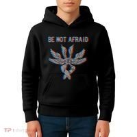 Be Not Afraid Biblically Accurate Angel Seraphim Glitch Kids Hoodie thumb 4