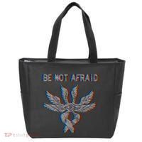 Be Not Afraid Biblically Accurate Angel Seraphim Glitch Tote Bag thumb 0