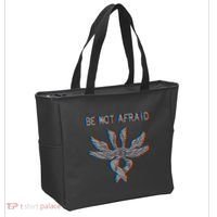 Be Not Afraid Biblically Accurate Angel Seraphim Glitch Tote Bag thumb 2