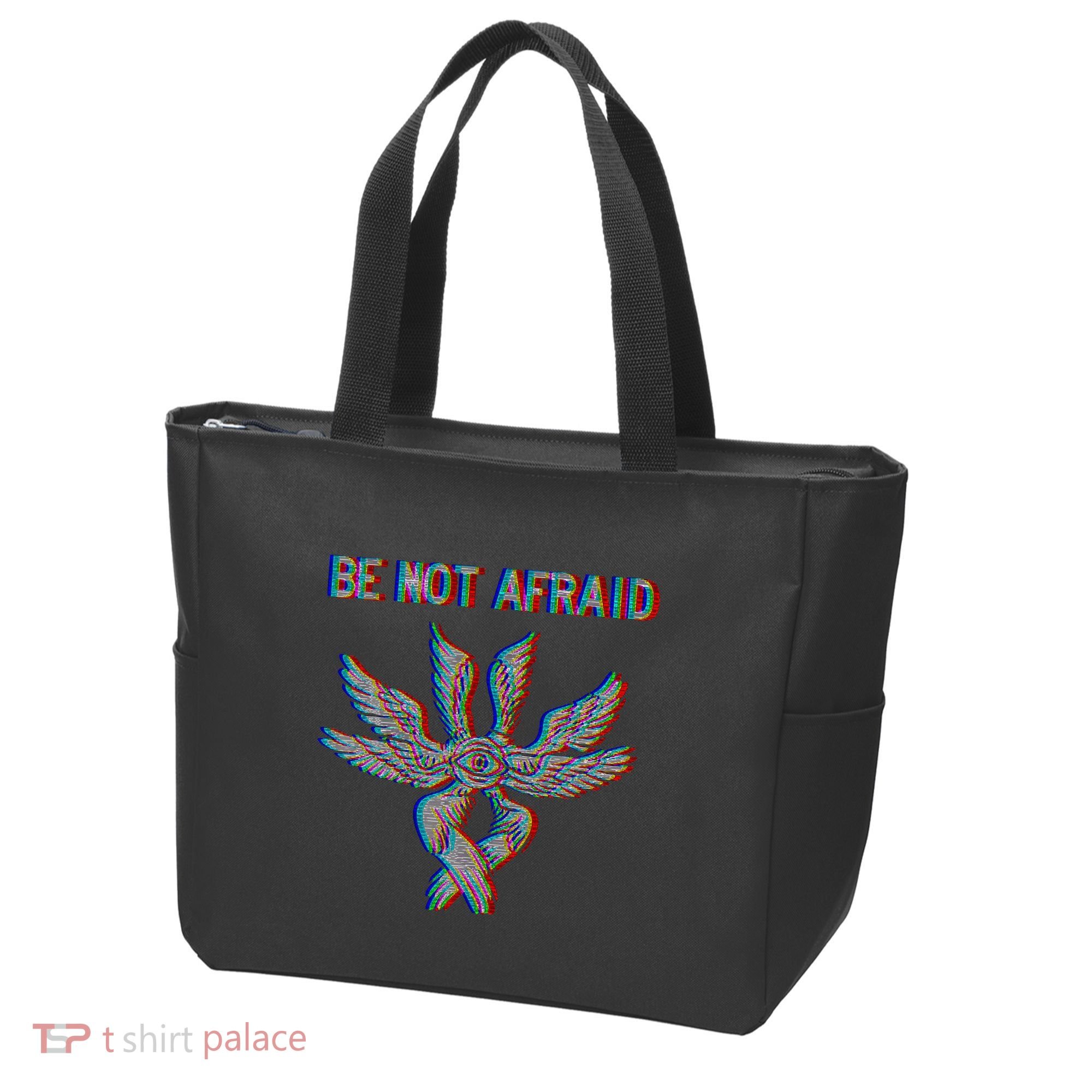 Be Not Afraid Biblically Accurate Angel Seraphim Glitch Tote Bag