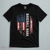 Baseball Nana American Flag Grandma Grandson 4th Of July T-Shirt thumb 5