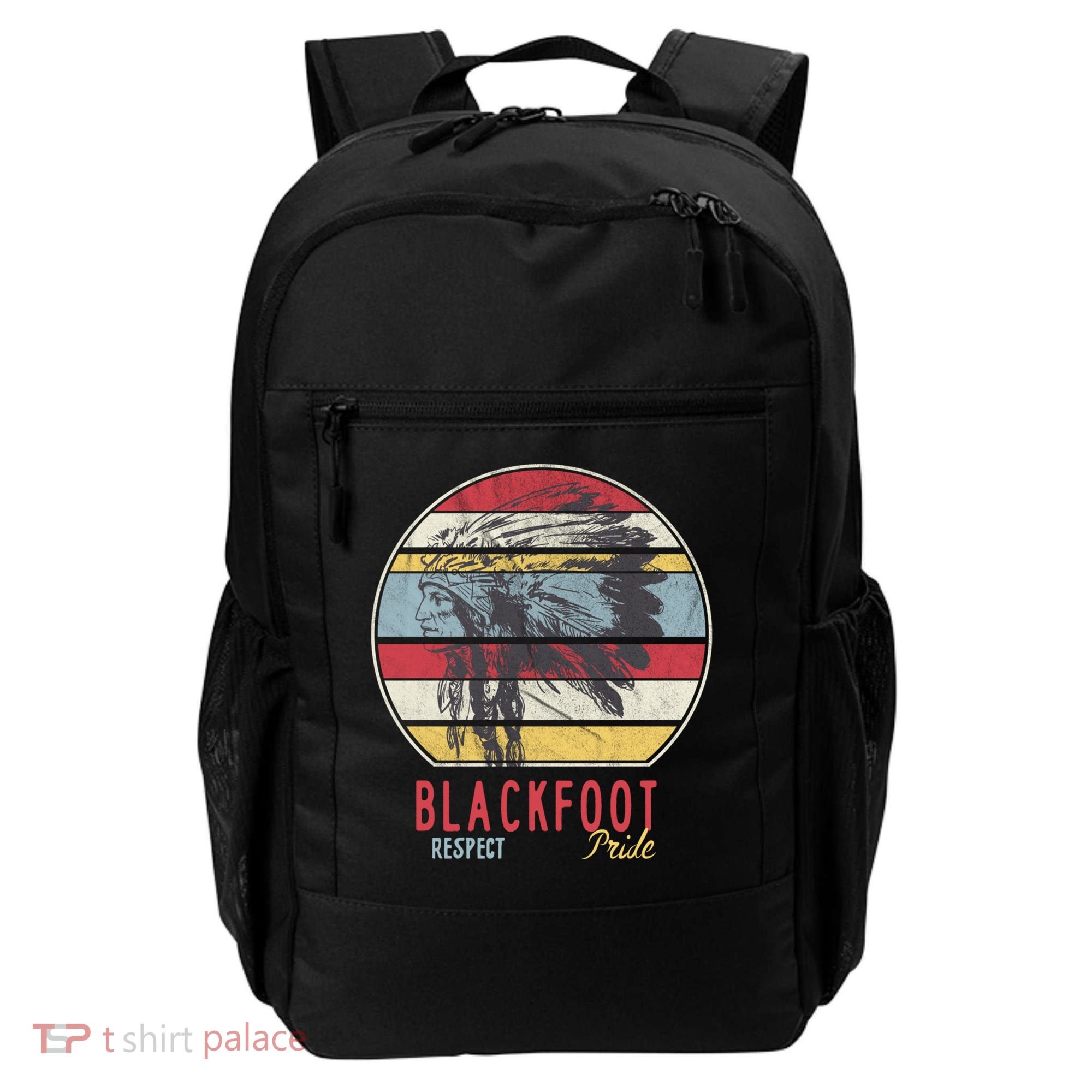 Blackfoot Native American Indian Tribe Respect Pride Retro Funny Gift Backpack