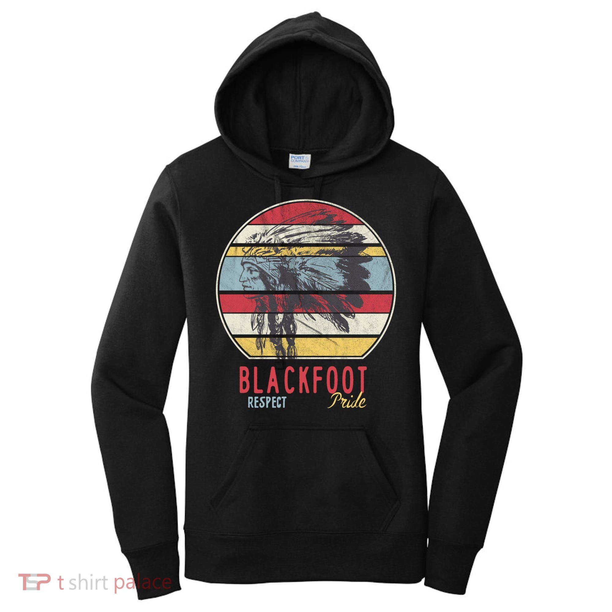 Blackfoot Native American Indian Tribe Respect Pride Retro Funny Gift Women's Hoodie