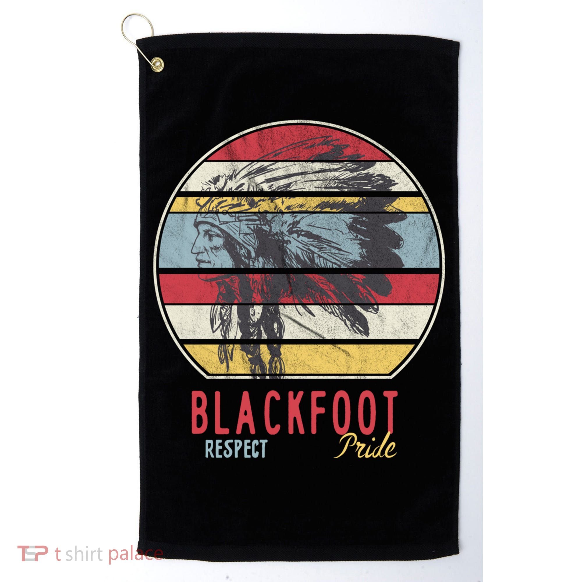 Blackfoot Native American Indian Tribe Respect Pride Retro Funny Gift Golf Towel
