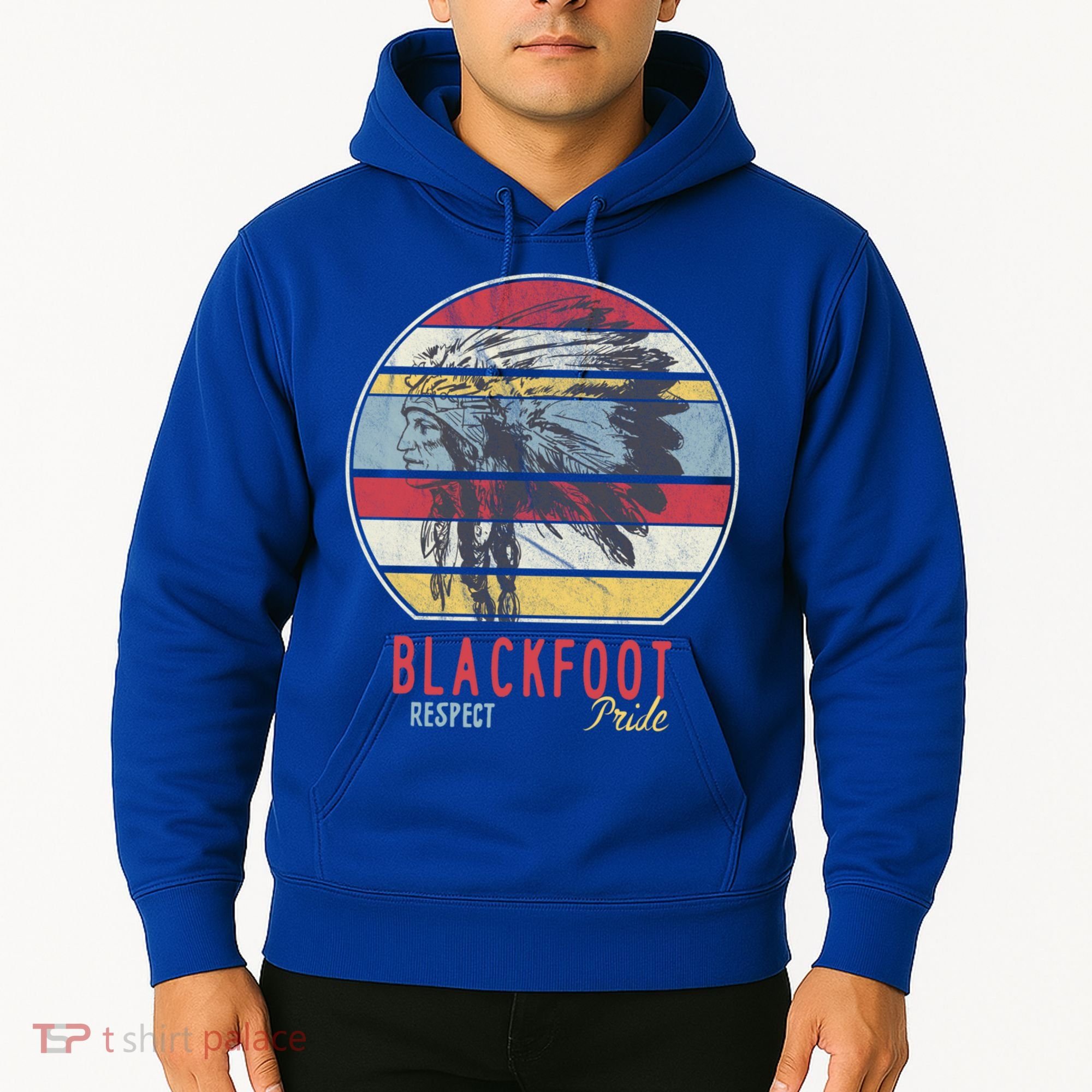 Blackfoot Native American Indian Tribe Respect Pride Retro Funny Gift Hoodie