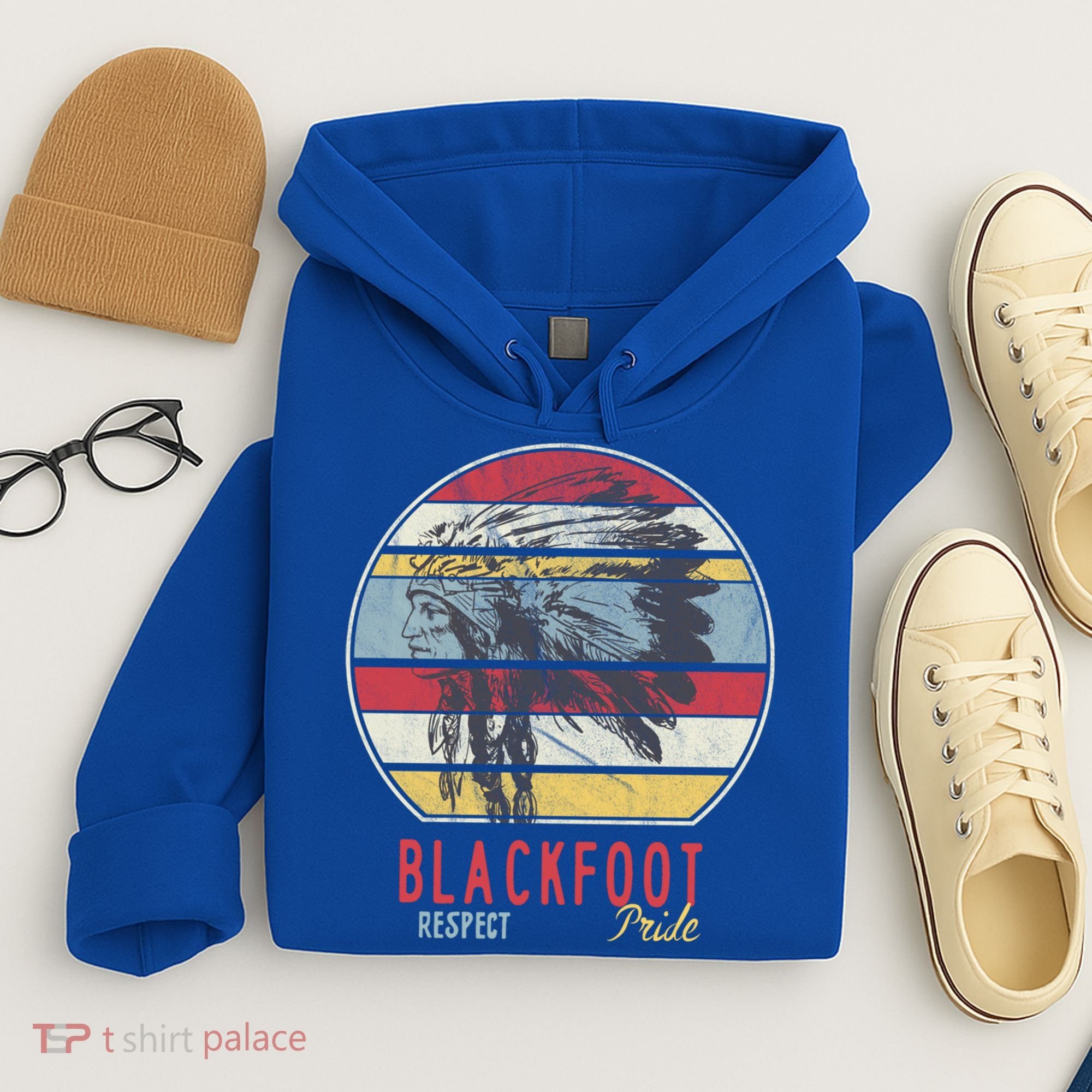 Blackfoot Native American Indian Tribe Respect Pride Retro Funny Gift Hoodie