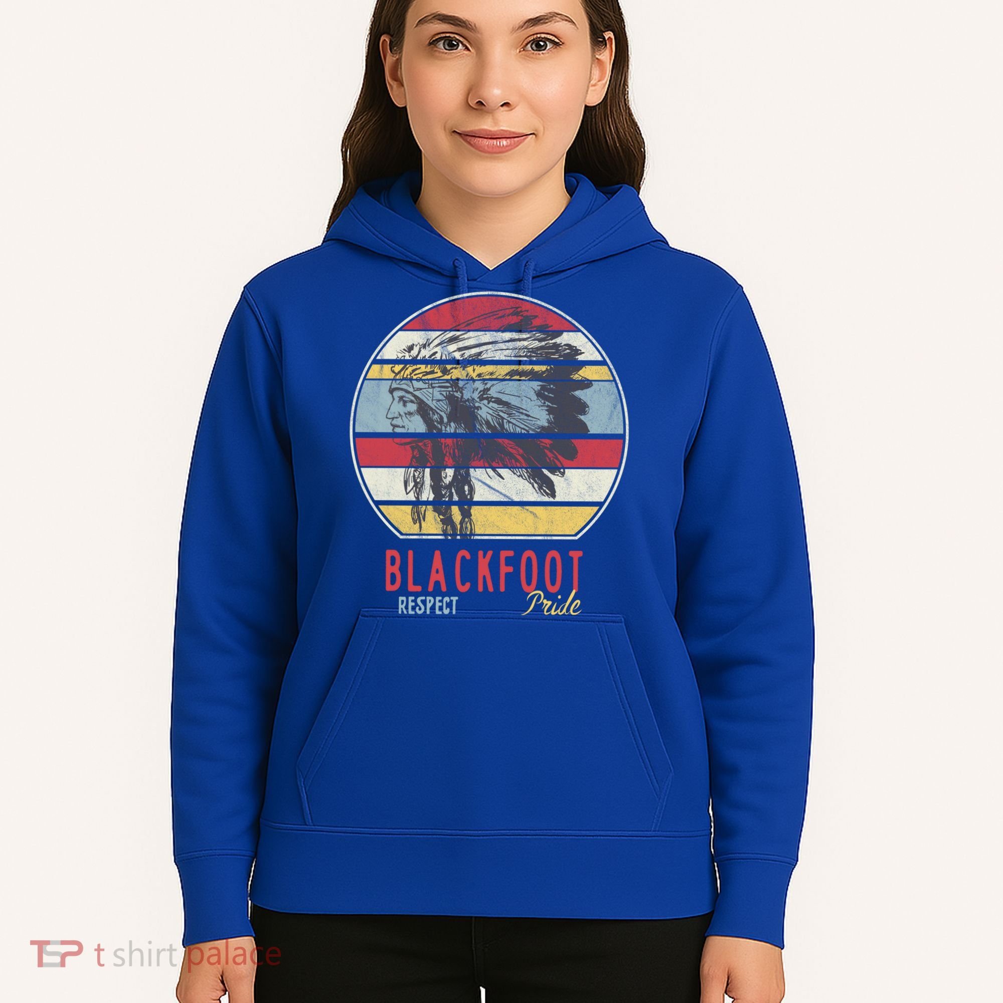 Blackfoot Native American Indian Tribe Respect Pride Retro Funny Gift Hoodie