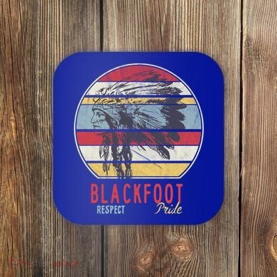 Blackfoot Native American Indian Tribe Respect Pride Retro Funny Gift Coaster