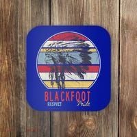 Blackfoot Native American Indian Tribe Respect Pride Retro Funny Gift Coaster thumb 0