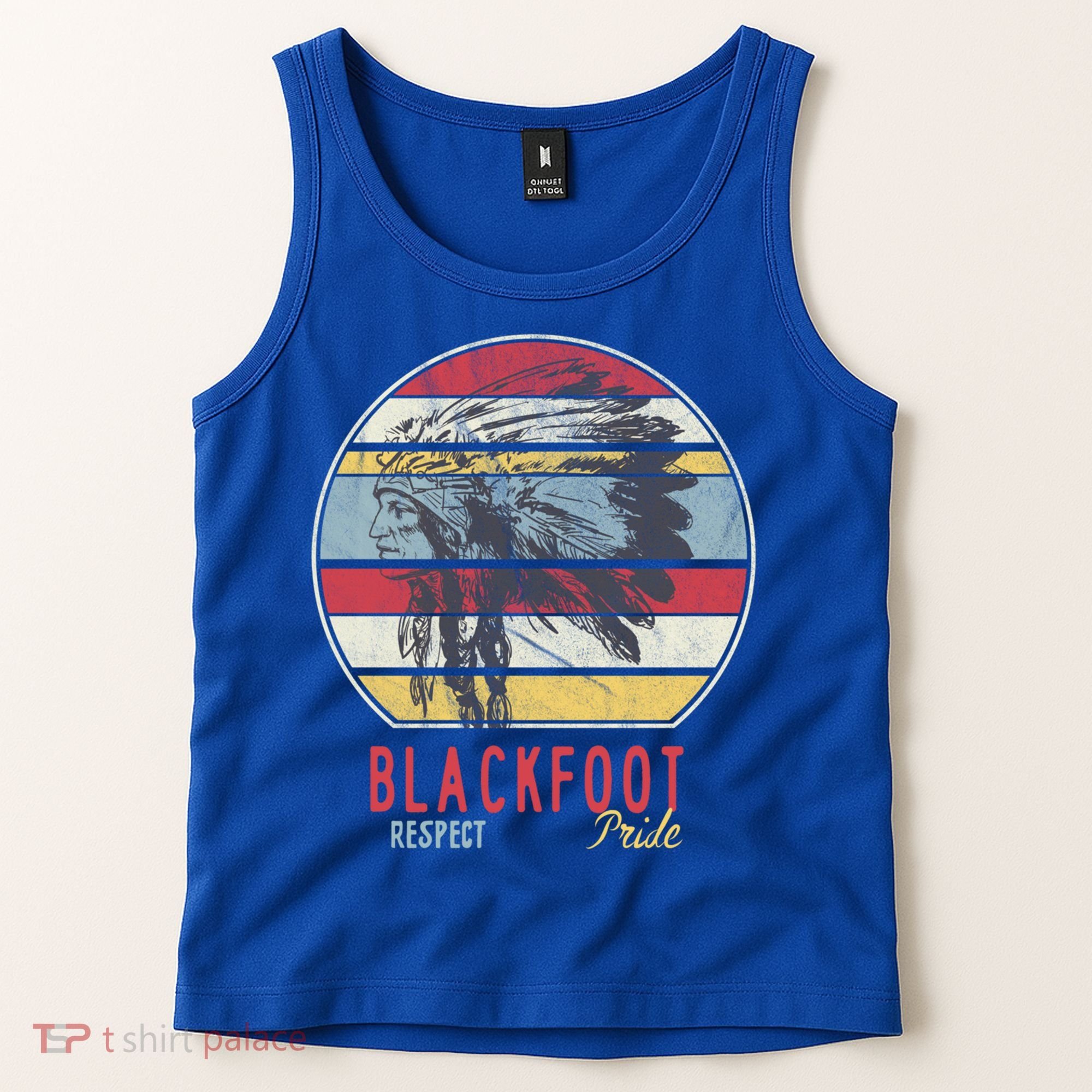 Blackfoot Native American Indian Tribe Respect Pride Retro Funny Gift Tank Top