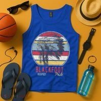 Blackfoot Native American Indian Tribe Respect Pride Retro Funny Gift Tank Top thumb 4