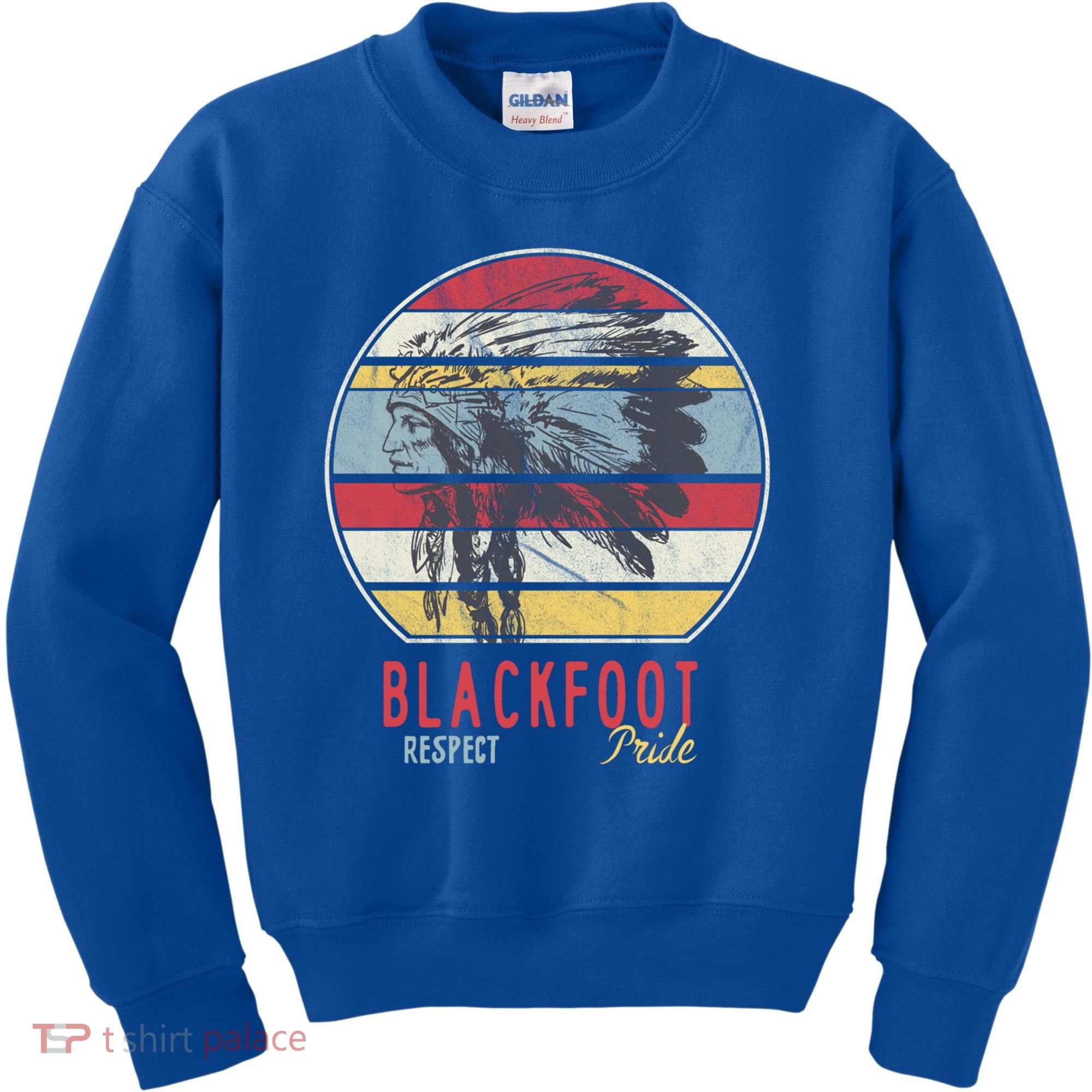 Blackfoot Native American Indian Tribe Respect Pride Retro Funny Gift Kids Sweatshirt