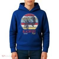 Blackfoot Native American Indian Tribe Respect Pride Retro Funny Gift Kids Hoodie thumb 4