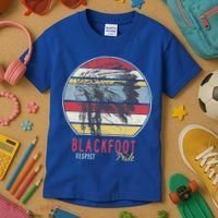 Blackfoot Native American Indian Tribe Respect Pride Retro Funny Gift Kids T-Shirt thumb 3