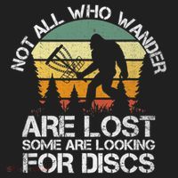 Bigfoot Not All Who Wander Are Lost Some Looking For Discs Beanie thumb 2