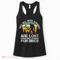 Bigfoot Not All Who Wander Are Lost Some Looking For Discs Women's Tank Top thumb 0