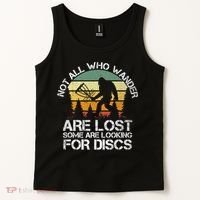 Bigfoot Not All Who Wander Are Lost Some Looking For Discs Tank Top thumb 2
