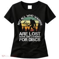 Bigfoot Not All Who Wander Are Lost Some Looking For Discs Women's T-Shirt thumb 0