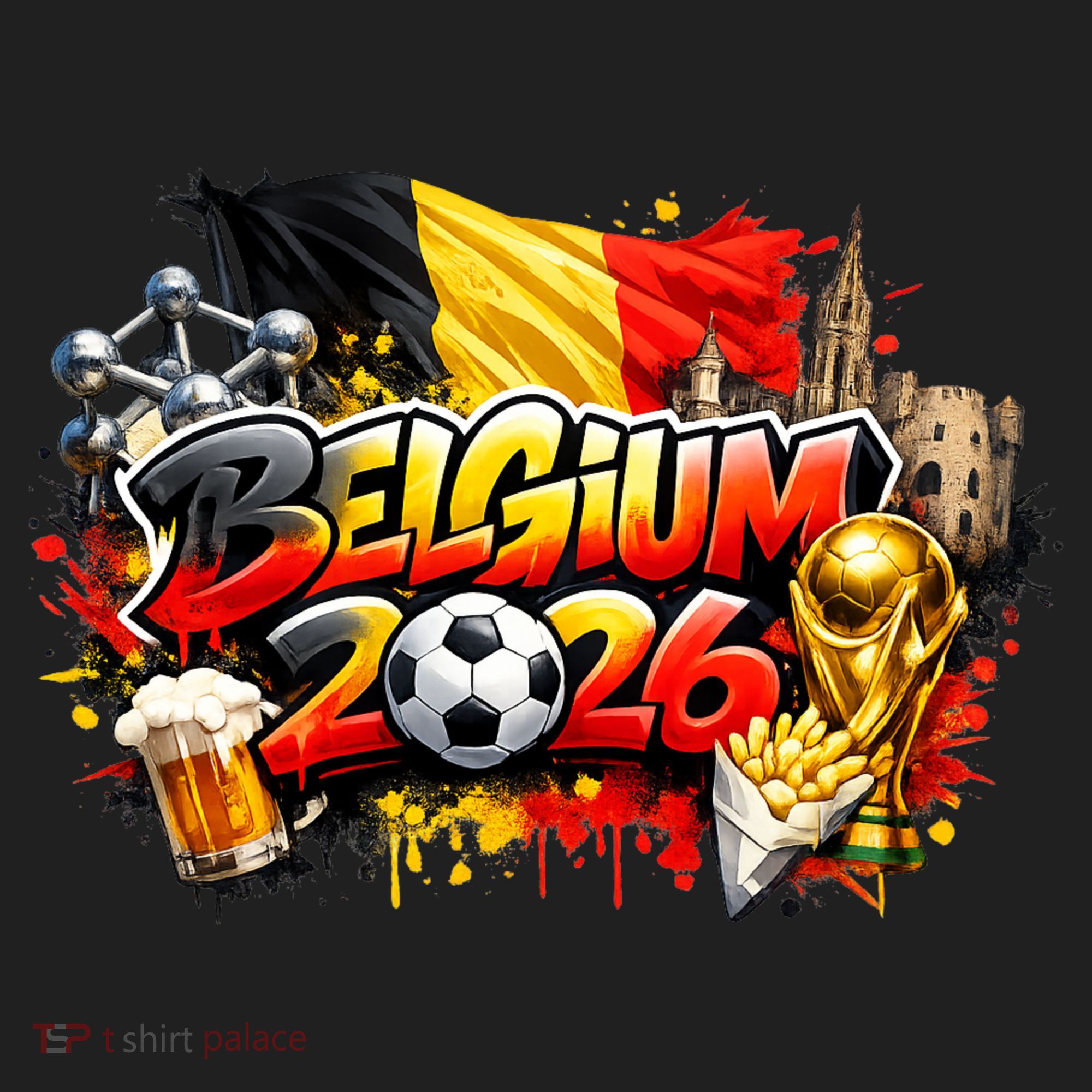 BELGIUM North America Soccer Tournament 2026 Golf Towel