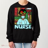 Black Nurse Black History Juneteenth Melanin Women's Sweatshirt thumb 0