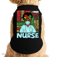 Black Nurse Black History Juneteenth Melanin Doggie Tank thumb 0