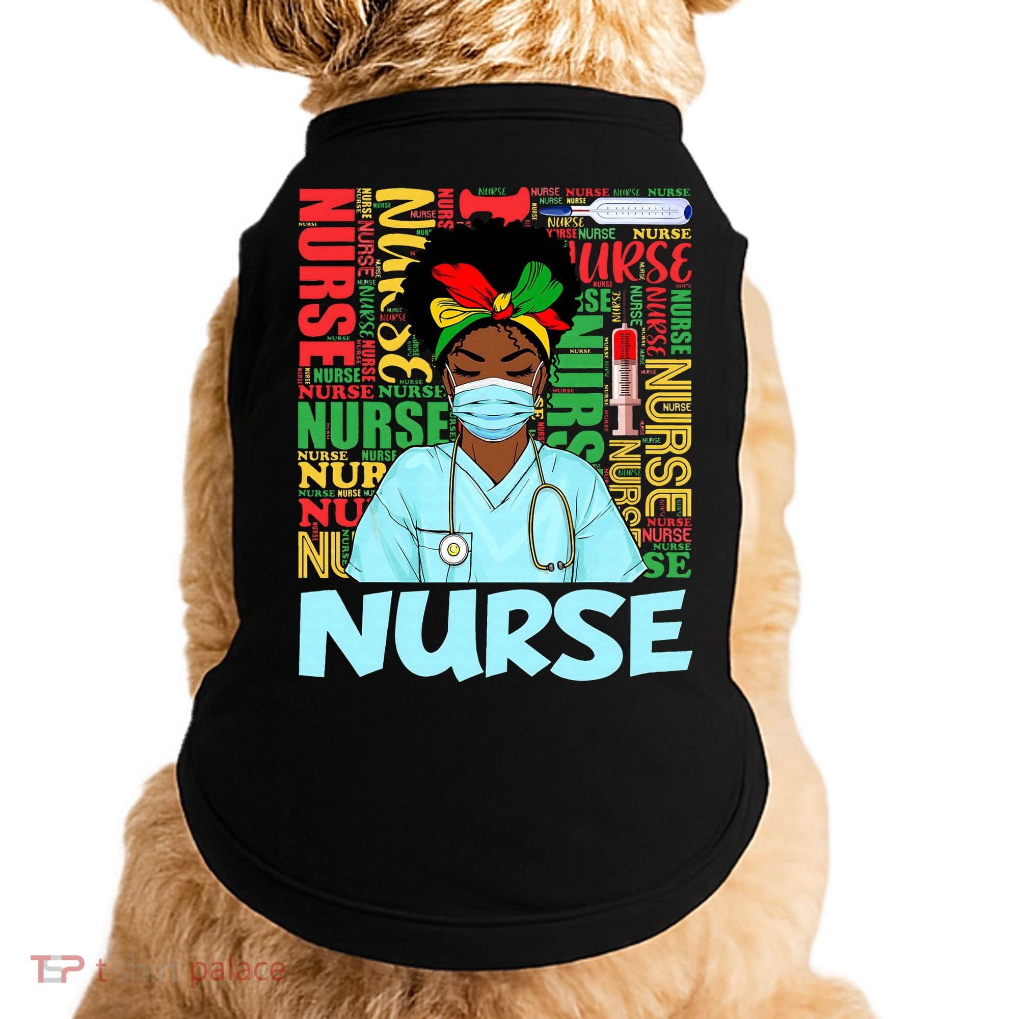 Black Nurse Black History Juneteenth Melanin Doggie Tank