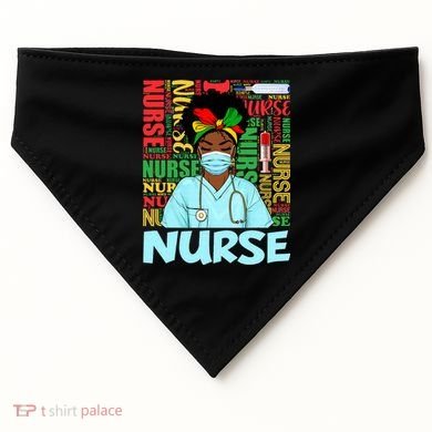 Black Nurse Black History Juneteenth Melanin USA-Made Doggie Bandana