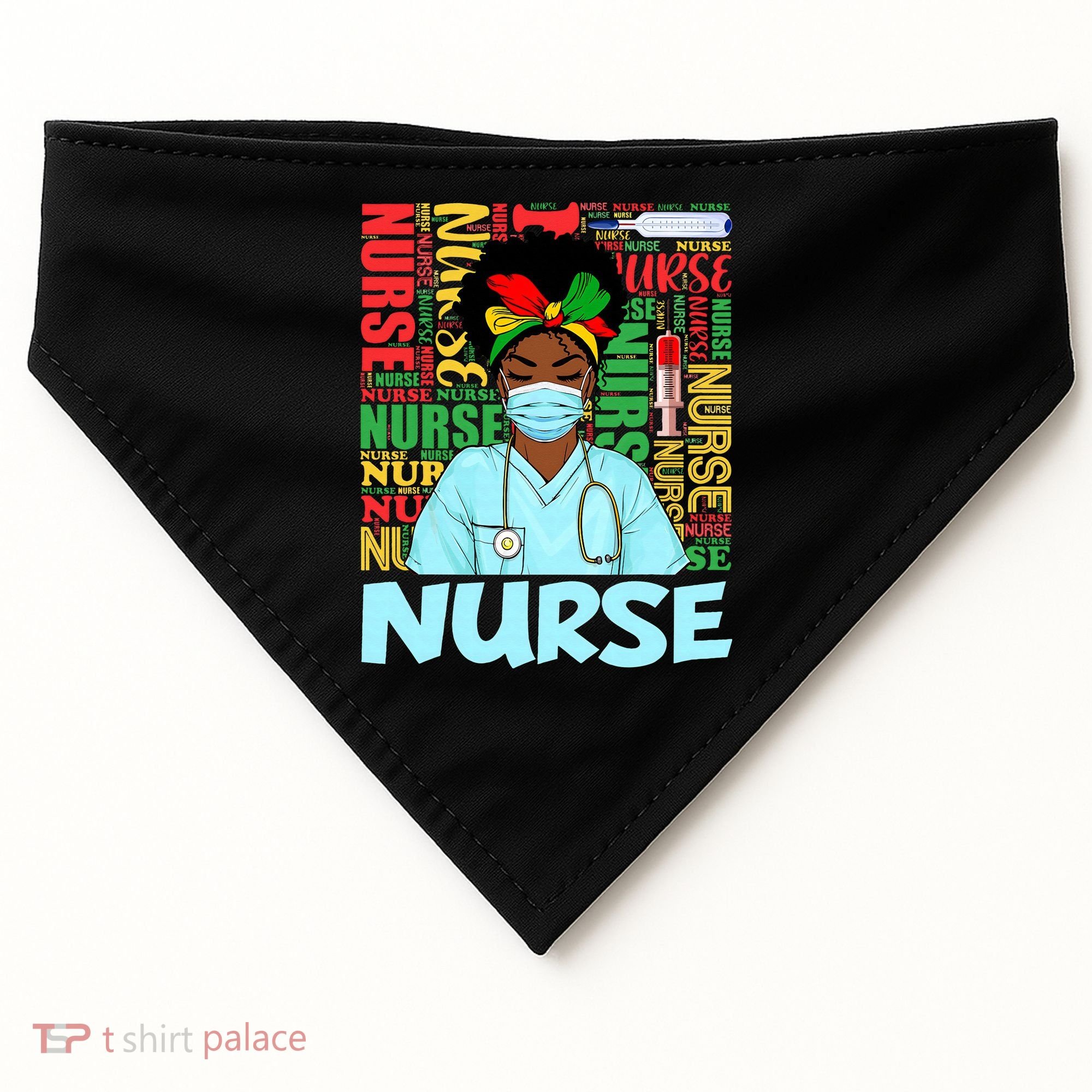 Black Nurse Black History Juneteenth Melanin USA-Made Doggie Bandana