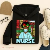 Black Nurse Black History Juneteenth Melanin Hoodie thumb 4