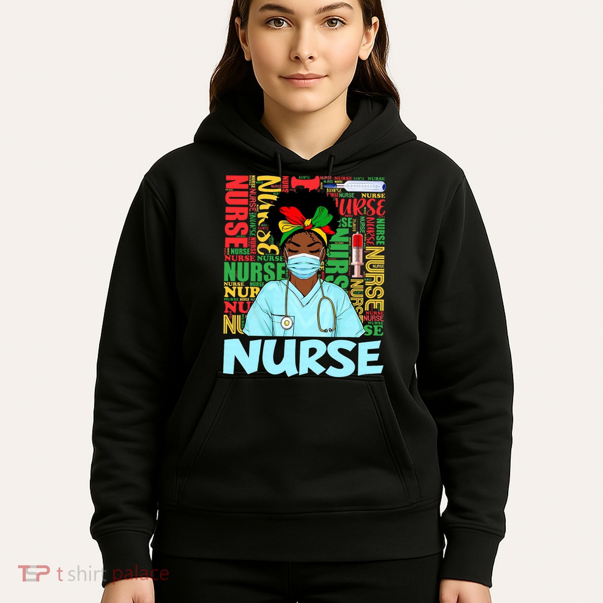 Black Nurse Black History Juneteenth Melanin Hoodie